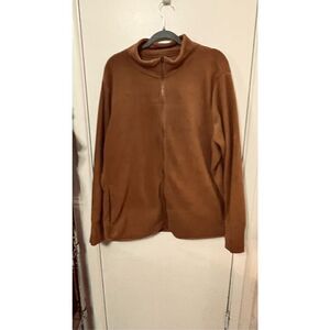 Old Navy Womens Full Zip Fleece Jacket Tan Size XXL
